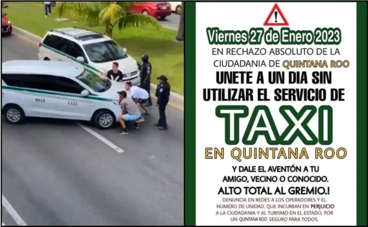 Redes convocan a “Un día sin taxi en Quintana Roo”, ciudadanos piden un alto a los abusos de taxistas
