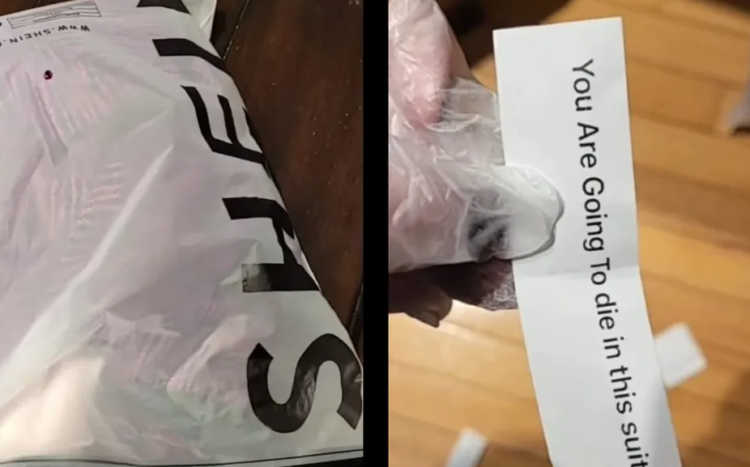Joven encuentra misterioso y aterrador mensaje dentro de su pedido de Shein