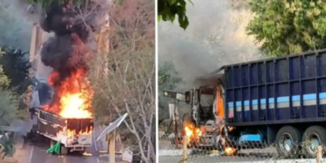 Reportan bloqueos en carreteras de Jalisco, camiones cañeros fueron quemados