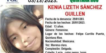 Activan alerta Amber por la desaparición de una menor en Carrillo Puerto