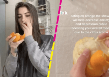 Comer naranjas en la regadera, el nuevo trend de Tiktok