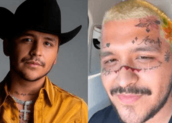 Los cambios en el rostro de Christian Nodal: tatuajes que desaparecen