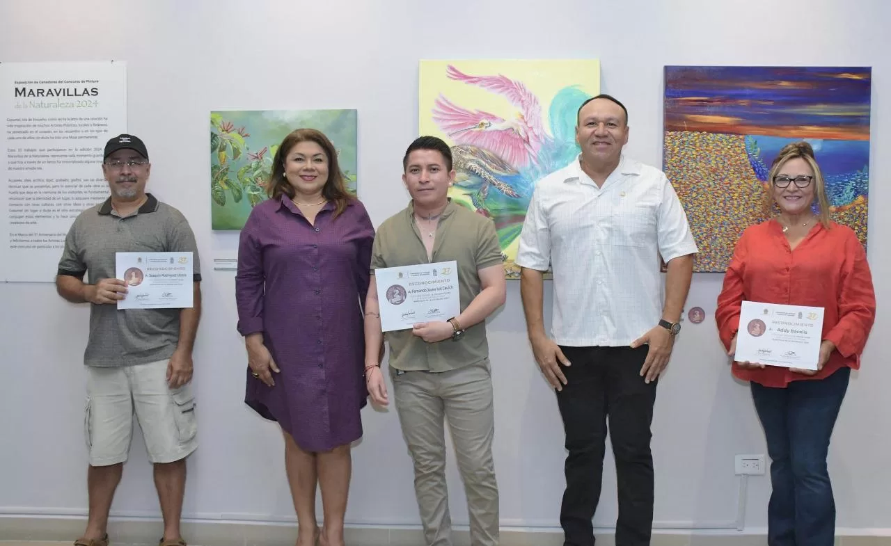 Premia FPMC a ganadores del concurso pictórico “Maravillas de la Naturaleza 2024”