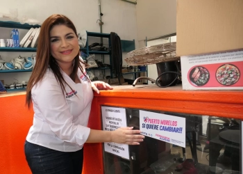 María Fernanda Alvear escucha las preocupaciones y demandas de comerciantes