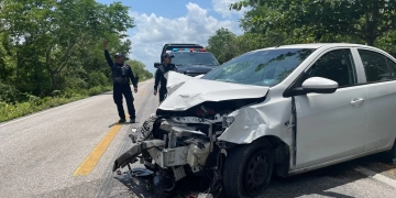 Carreterazo en la vía Leona Vicario-Valladolid Nuevo