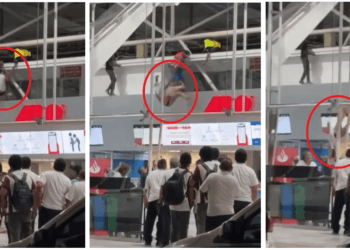 Intrépido hombre cayó del segundo nivel de la terminal ADO