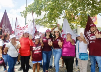 Vecinos de la 102 apoyan a Paola Moreno y a todos los candidatos de la 4T