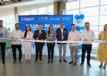 Aeropuerto internacional de Tulum recibió hoy el primer vuelo de Copa Airlines