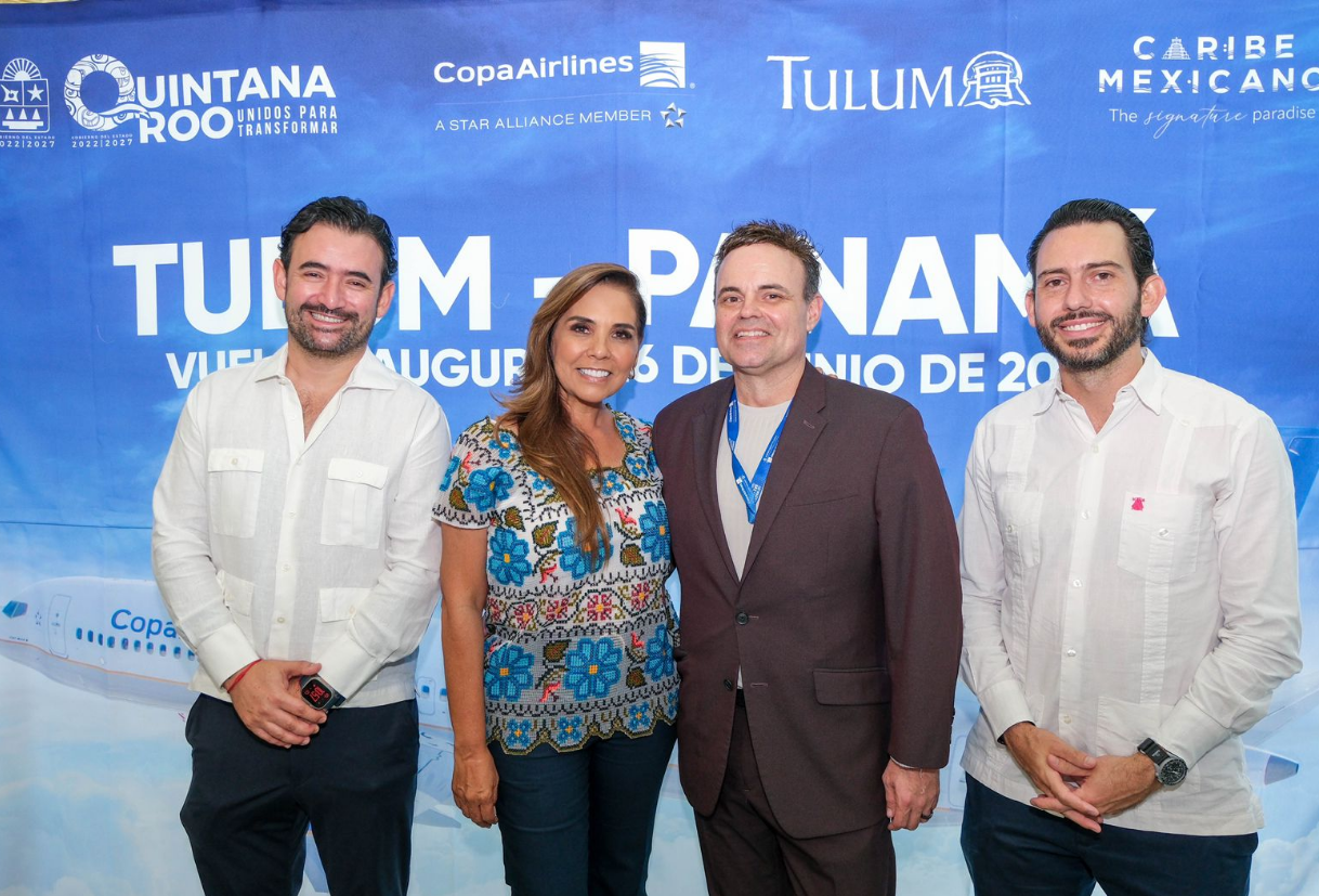 Aeropuerto internacional de Tulum recibió hoy el primer vuelo de Copa Airlines