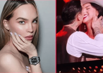 Belinda muestra su reacción al romance público de Christian Nodal y Ángela Aguilar