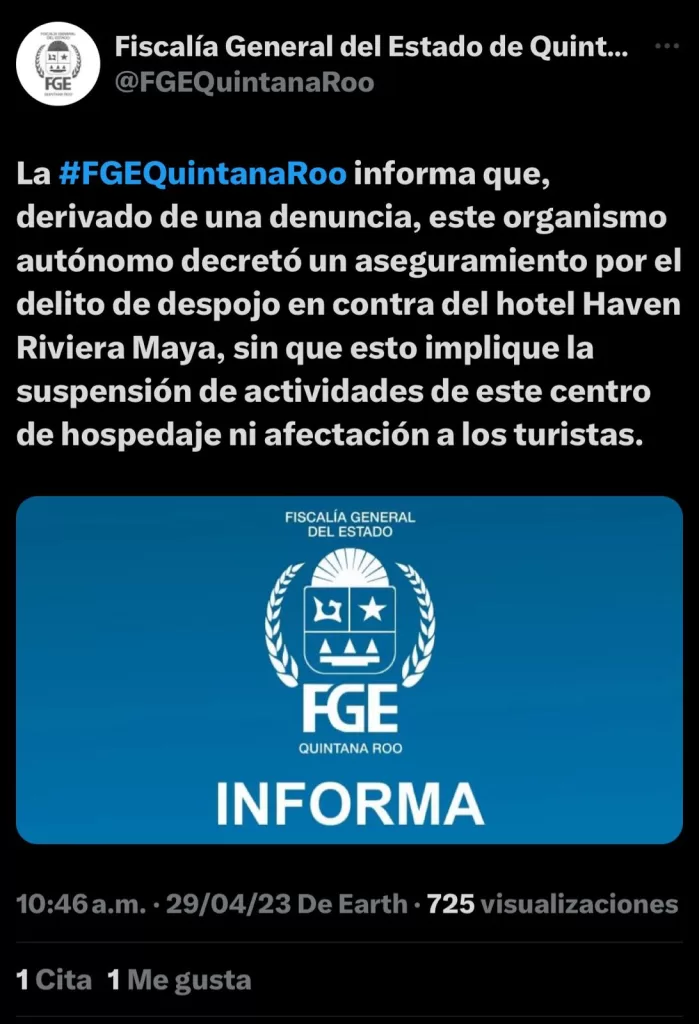 Aseguramiento de hotel en Cancún revela irregularidades y abusos de autoridad