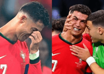 Cristiano Ronaldo llora tras fallar un penal en la Eurocopa 2024