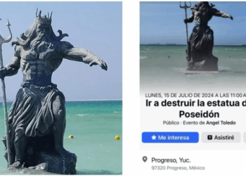 Político insulta y se burla de los yucatecos por pedir retirar estatua de Poseidón