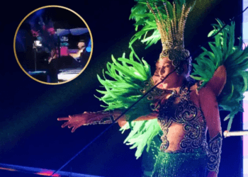 Yuri cae de carro alegórico en Carnaval de Veracruz