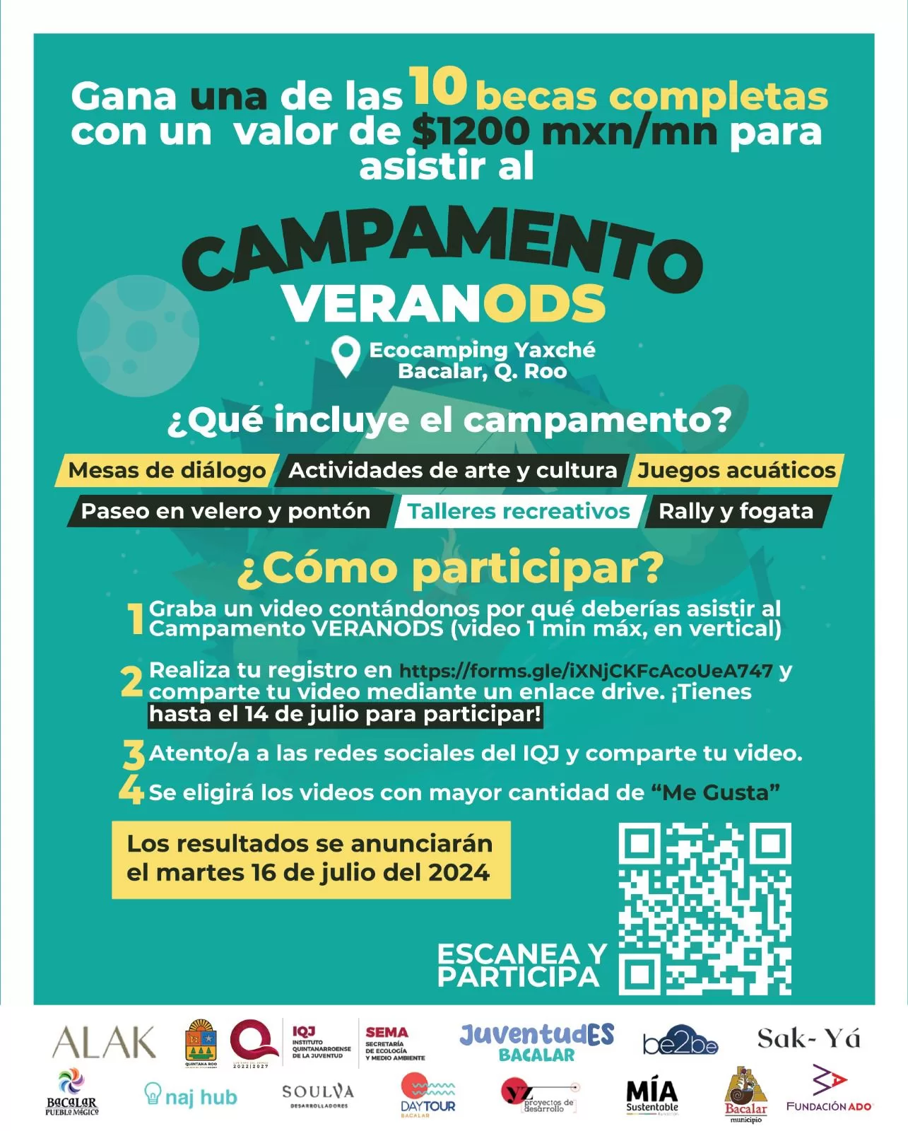 Ofrece IQJ 10 becas para participar en el Campamento “VeranODS”