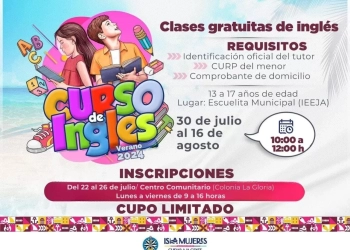 Isla Mujeres impartirá clases gratuitas de inglés a las y los adolescentes