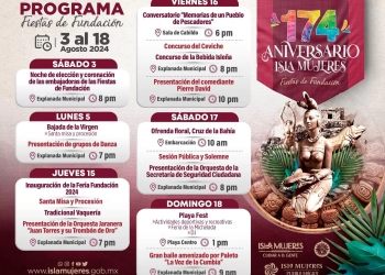 Anuncian cartelera para el 174 Aniversario de Isla Mujeres
