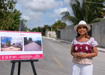 Entrega Mara Lezama segunda etapa de pavimentación en la colonia “Ampliación Nueva Generación”