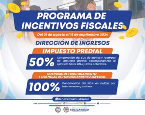 Solidaridad ofrece incentivos fiscales para impulsar la reactivación económica