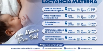 Gobierno de Solidaridad celebra el mes de la lactancia materna