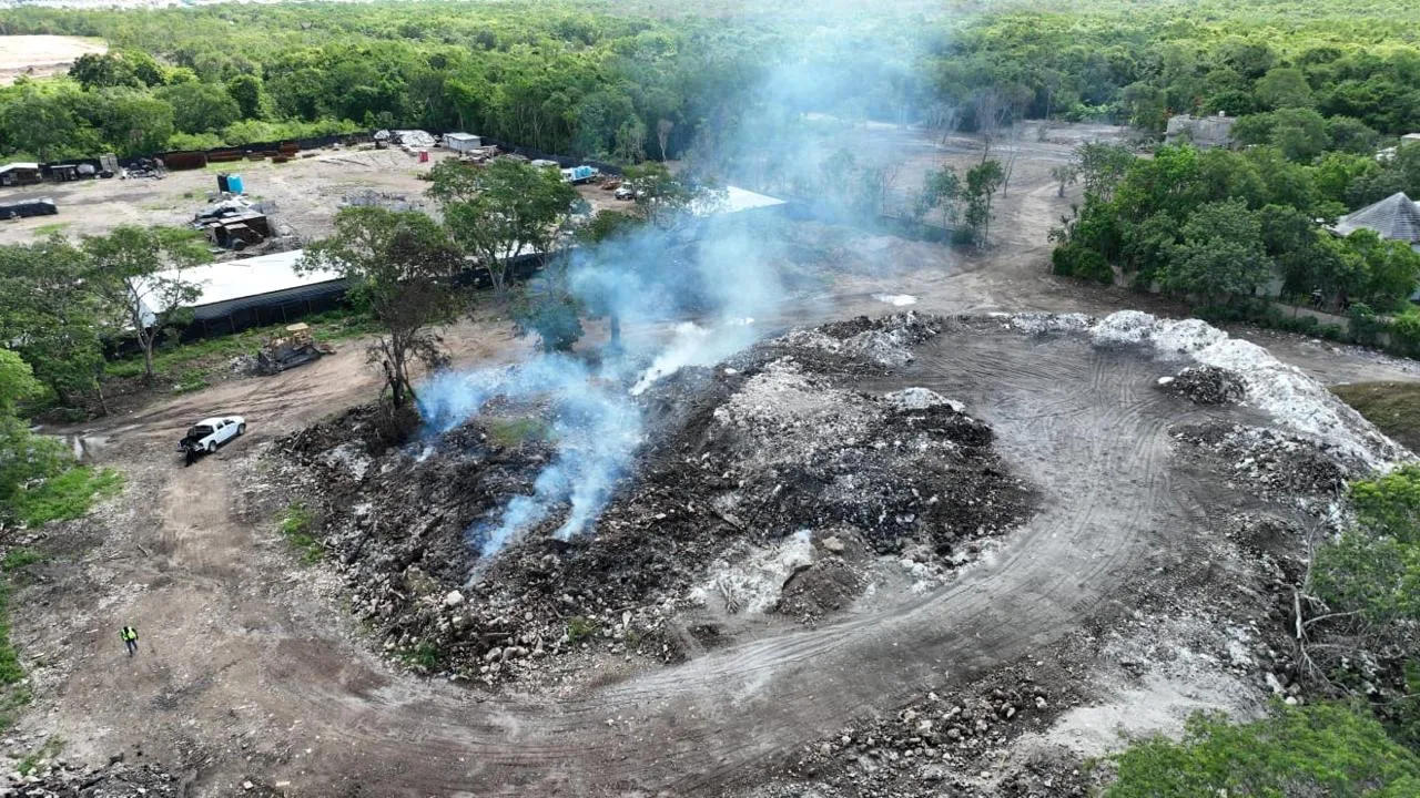 Incendio controlado y suspensión de obra de CADU