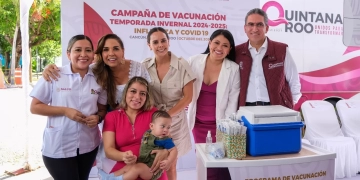 Lanzan campaña nacional de vacunación temporada invernal 2024-2025 en Quintana Roo