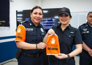 Estefanía Mercado refuerza estrategias de seguridad y capacitación para la policía de Solidaridad