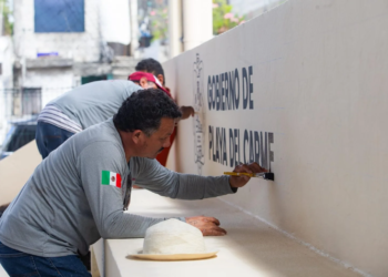 Estefanía Mercado en un año borró los colores partidistas de los espacios públicos de Playa del Carmen
