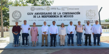 Playa del Carmen conmemora 204 aniversario de la consumación de la independencia de México