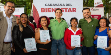 Mara Lezama y Estefanía Mercado acercan bienestar a miles de familias en Villas del Sol