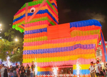 Cancún enciende su Navidad con árbol y Burrito Sabanero