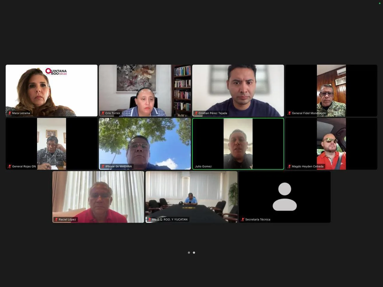 Mara Lezama encabeza Mesa de Seguridad permanente tras ola de incendios en Quintana Roo