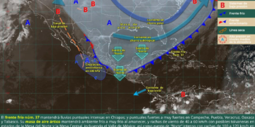 Cierran Puerto Juárez a la navegación por Frente Frío 37; rachas superan los 45 km/h