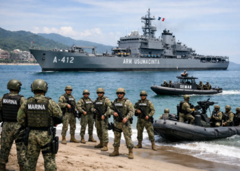 Marina despliega buque de guerra y 103 infantes en Puerto Vallarta para reforzar seguridad