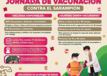 ¡Vacúnate! Playa del Carmen Realizará Jornada Contra el Sarampión el 16 y 17 de Febrero en el Palacio Municipal