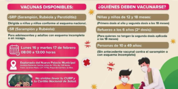 ¡Vacúnate! Playa del Carmen Realizará Jornada Contra el Sarampión el 16 y 17 de Febrero en el Palacio Municipal