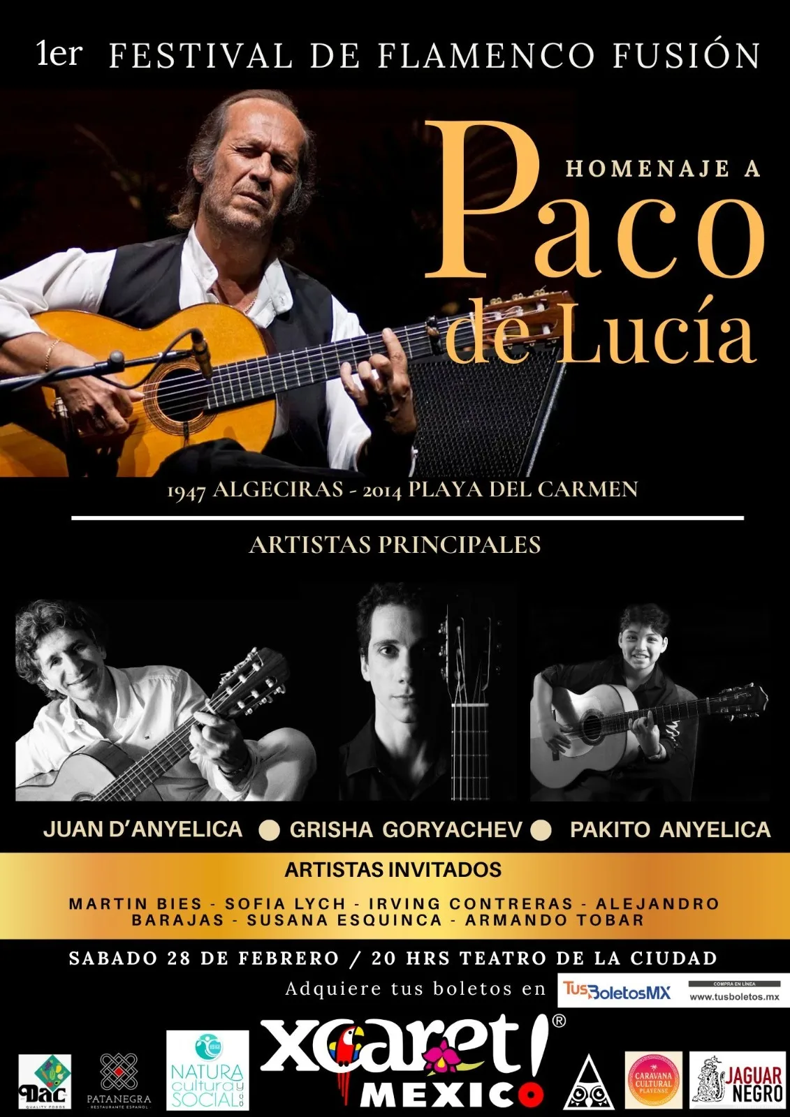 Playa del Carmen anuncia el 1er Festival de Flamenco Fusión “Homenaje a Paco de Lucía”