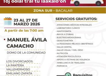 ¡Salud gratuita para tu familia! Caravanas móviles de Mara Lezama llegan a Bacalar, Cancún y José María Morelos