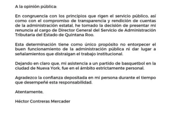 Renuncia director del SATQ
