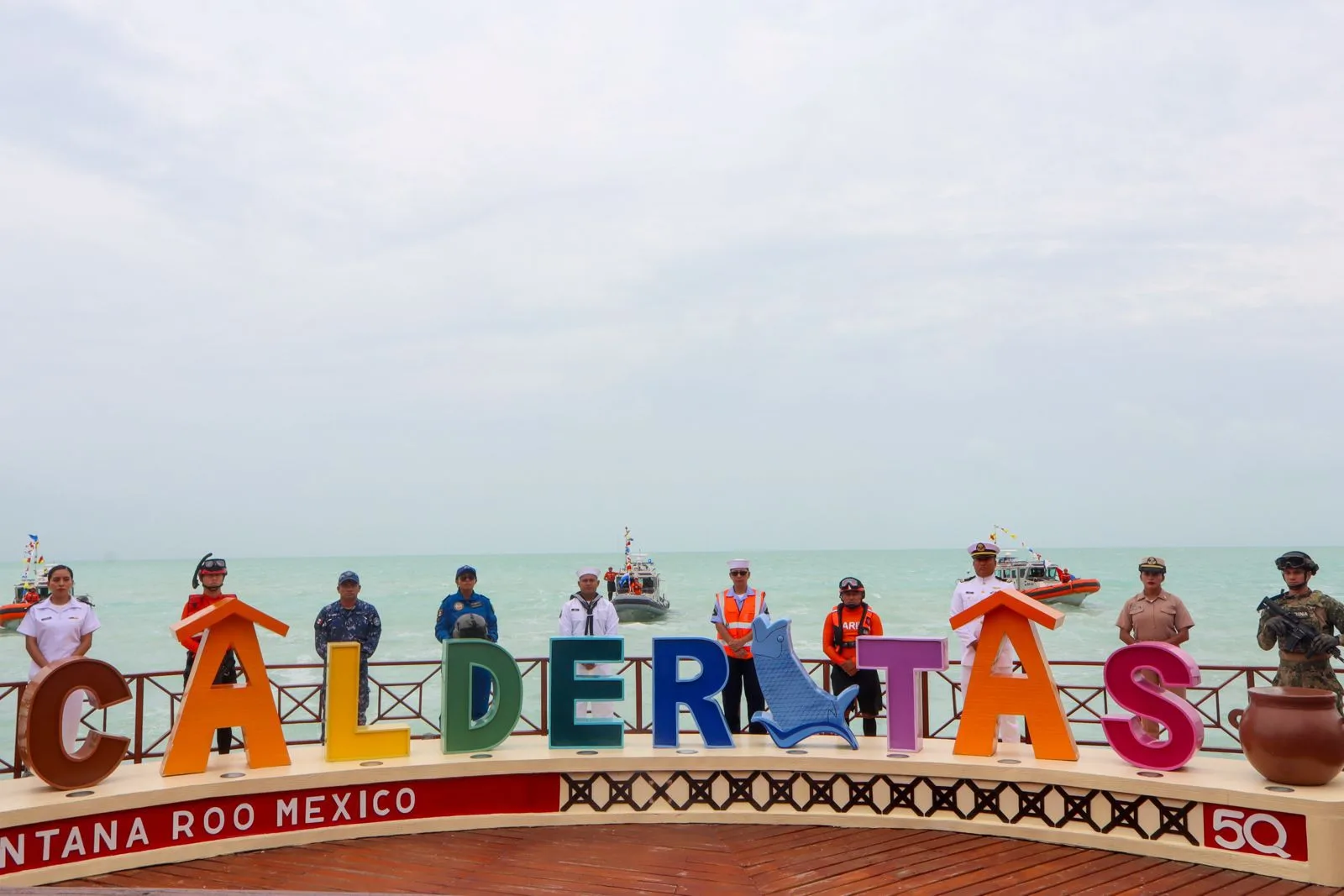 Conmemoran Día de la Marina en Calderitas Quintana Roo